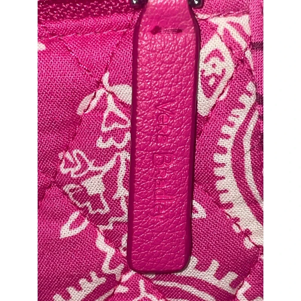 Vera Bradley Pink Paisley Quilted Cotton Crossbody Bag Small Messenger Purse